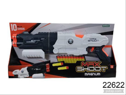 Imagen de PISTOLA LANZA DARDOS MAX SHOT MAGNUM 45 CM 11.24